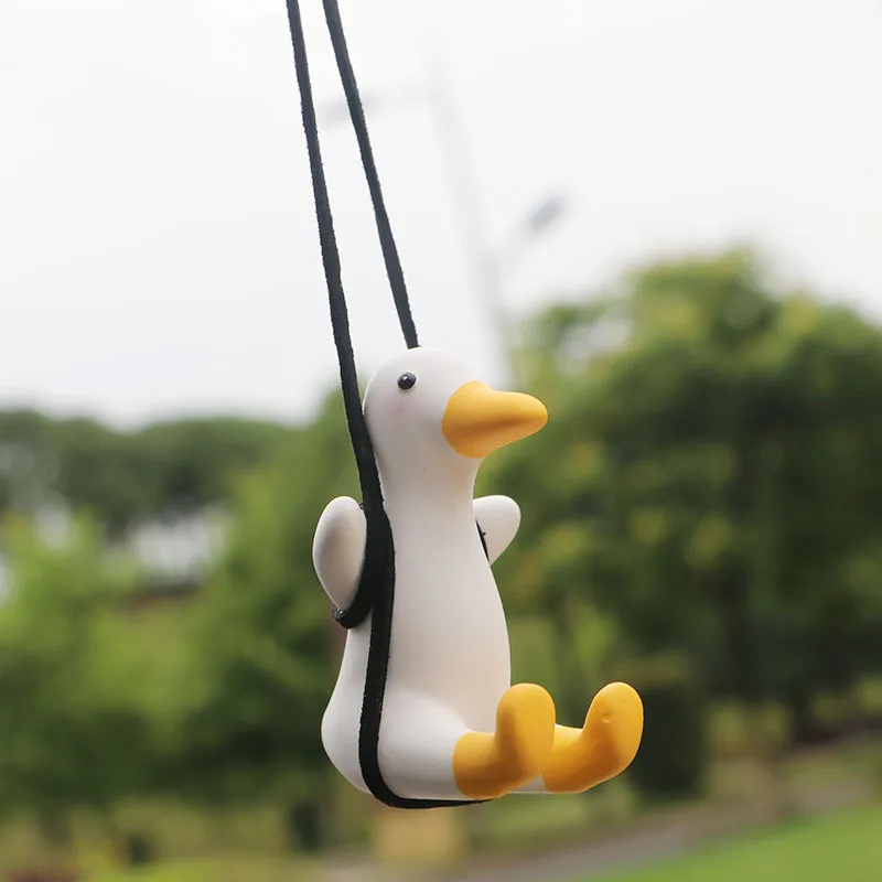 Car rearview mirror decoration pendant swing duck car pendant interior rearview mirror charm cute decoration