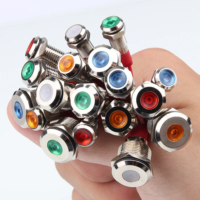 WD08L Series Signal Lamp, Pilot Light, Indicator 8mm Metal Lamp Push Button Switch