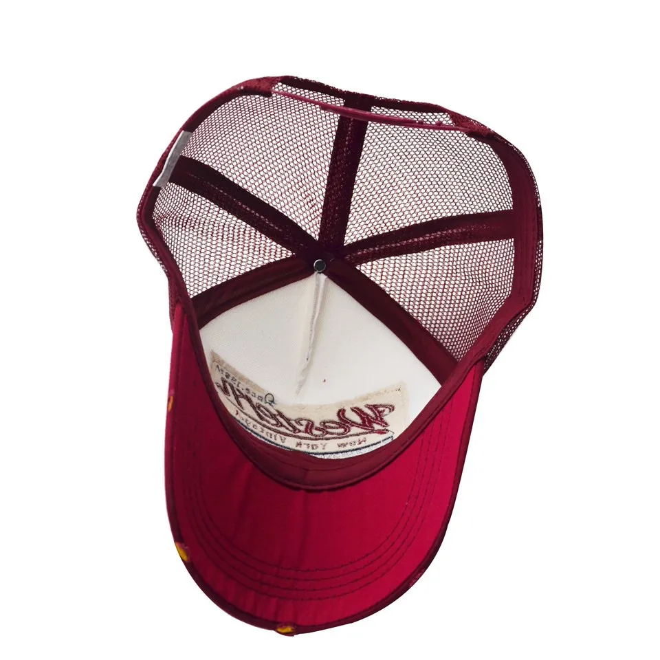 Summer Cotton Letter Embroidery  Animal Cap Men Women Streetwear Hip Hop Bone Trucker Hat Gorra Dad Hats Mesh Baseball Cap