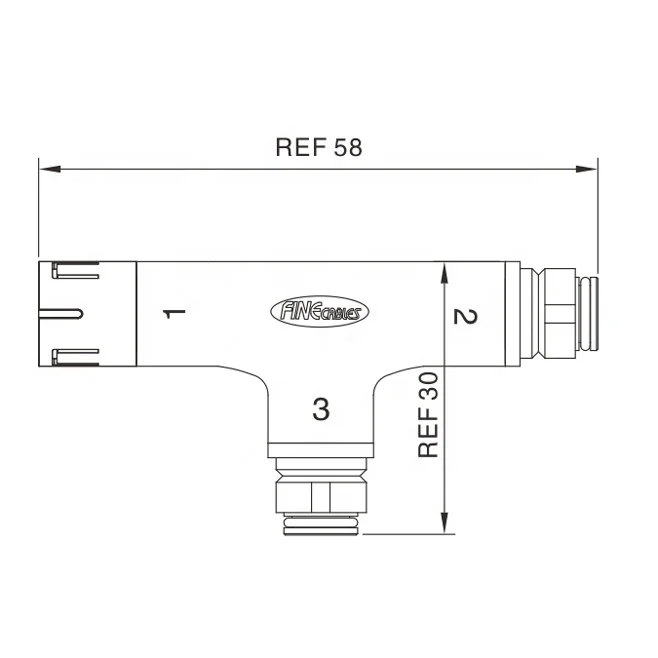 Finecables Electrical Plastic Waterproof M10 Snap In Splitter