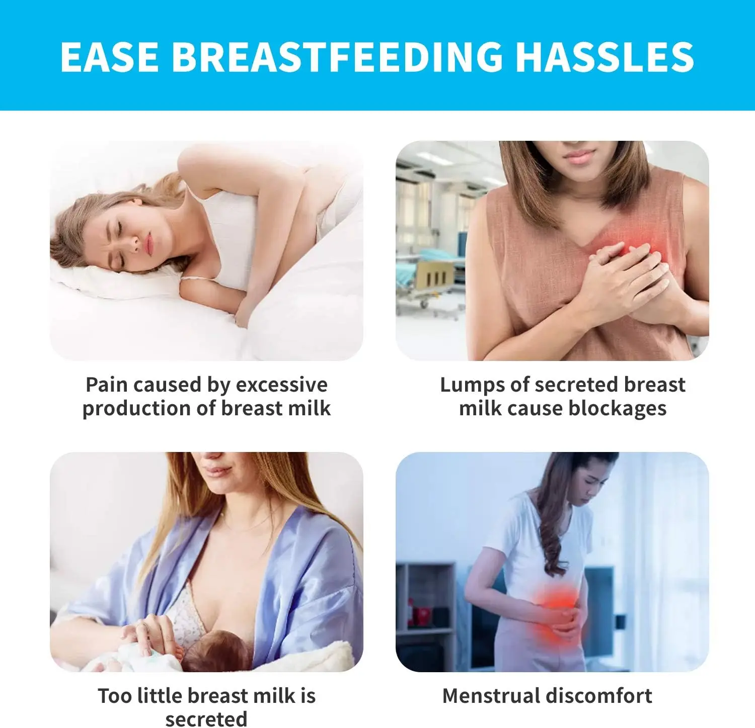 Breast Therapy Pads Breast Ice Pack Reusable Hot and Cold Therapy Breastfeeding Gel Pads