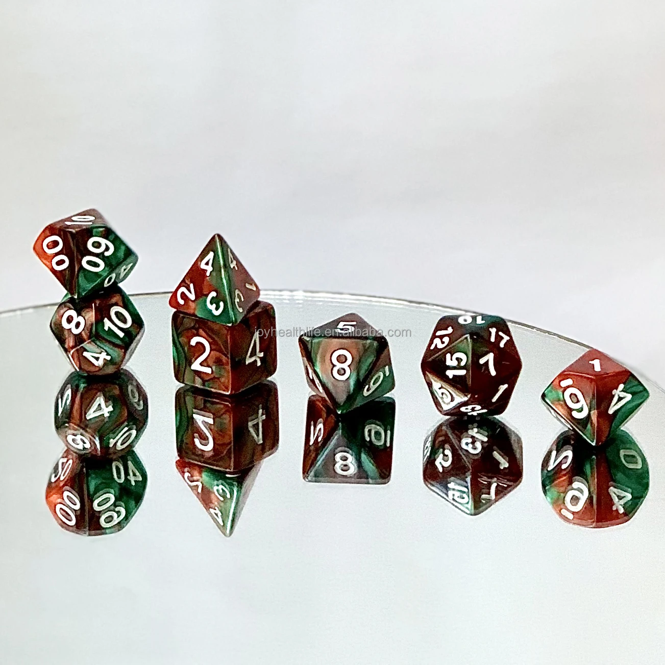Christmas Dice Set New Year Gift Digital Dice Game Dungeons Dragons Polyhedral Multi Sided Acrylic Cheap Dice Resin Solid