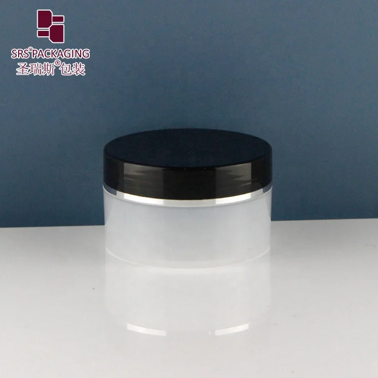 Empty Plastic Cosmetic Skincare Packaging 80g~400g mask Glossy Single Wall  PP Jar With Straight Gar Cap