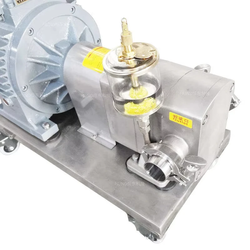 Stainless Steel Spaghetti Tomato Sauce Cam Rotor Pump Colloid Pump With Variable Frequency Drive VFD 200-500rpm