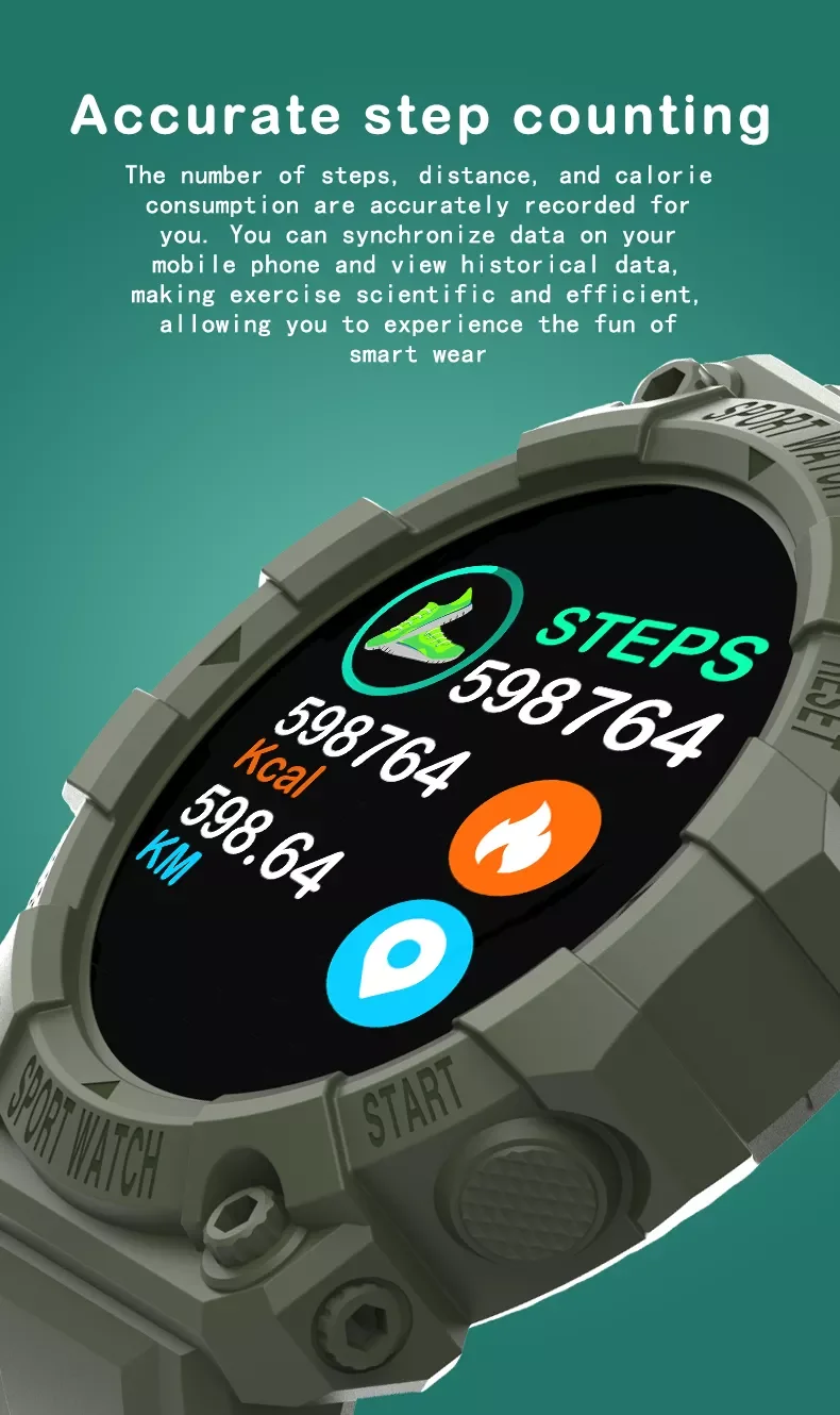 Multifunctional 1.44 Inch Round Screen heart rate cheap watch fd68 fd68s waterproof blood pressure sport smart watch