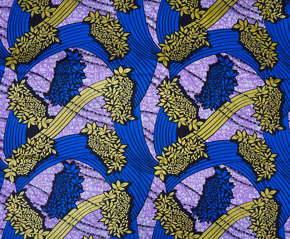 High Quality Fashion Desgin Golden Real Wax Print 100% Cotton ankara African Wax Exclusive pagne africain women dress lonicloth