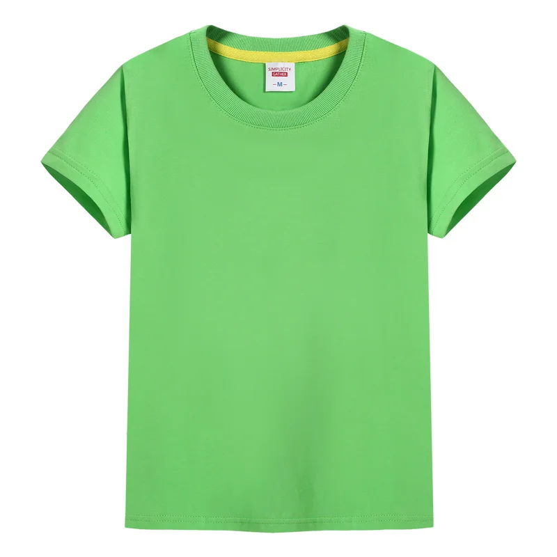 200gsm 100% cotton comfortable kids plain t shirt customize logo kids girls t shirt