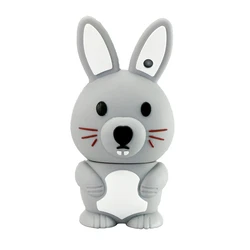 Cartoon Cute Rabbit USB Flash Drive 2.0 1GB 2GB 4GB 8GB PVC Pen Drive 3.0 3D Animal 64GB 32GB 16GB Creative USB Memory Stick