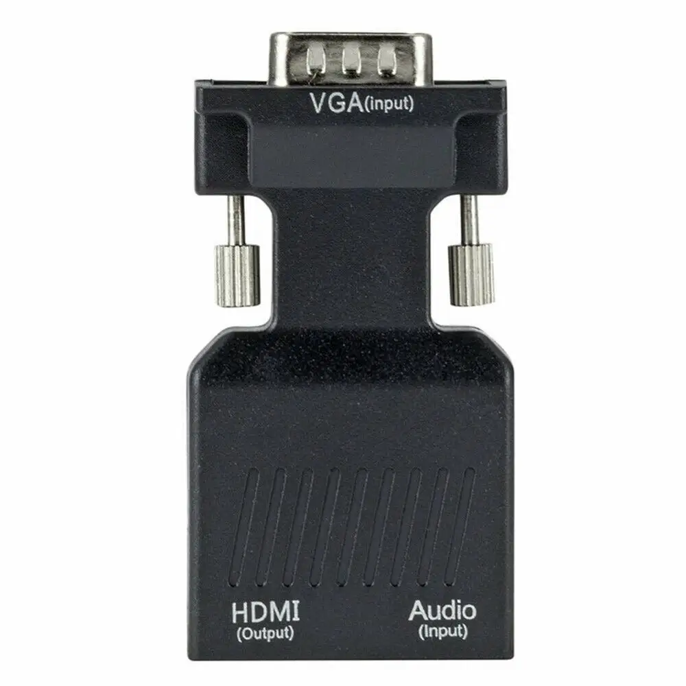 VGA Input To HD MI Output Video Audio Converter Cable Adapter 1080 For TV PC DVD HD MI