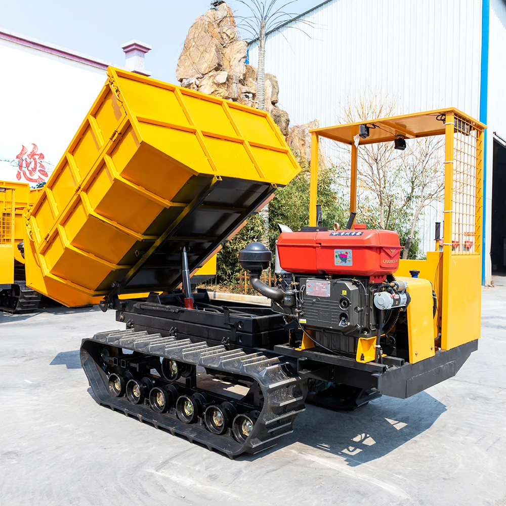 Chinese Manufacturer OEM crawler dumper track construction site auto loader dumper CE certificate mini dumper 2 ton
