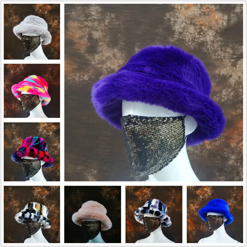 New autumn and winter faux fur British basin hats ladies warm fisherman hats fashion casual students Japanese plush hats