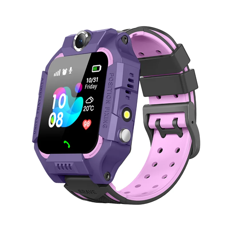Q19 Kids Smart Watch with Flip Design Dual Camera LBS Location SOS Help 2020 Cheap Child Smart Watch