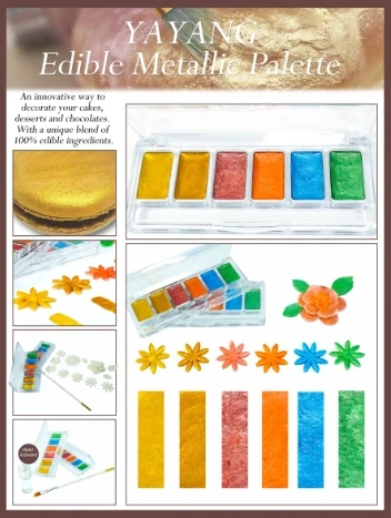 2024 New Design Food Coloring Edible Paint Palette For Dessert Cake Decoration