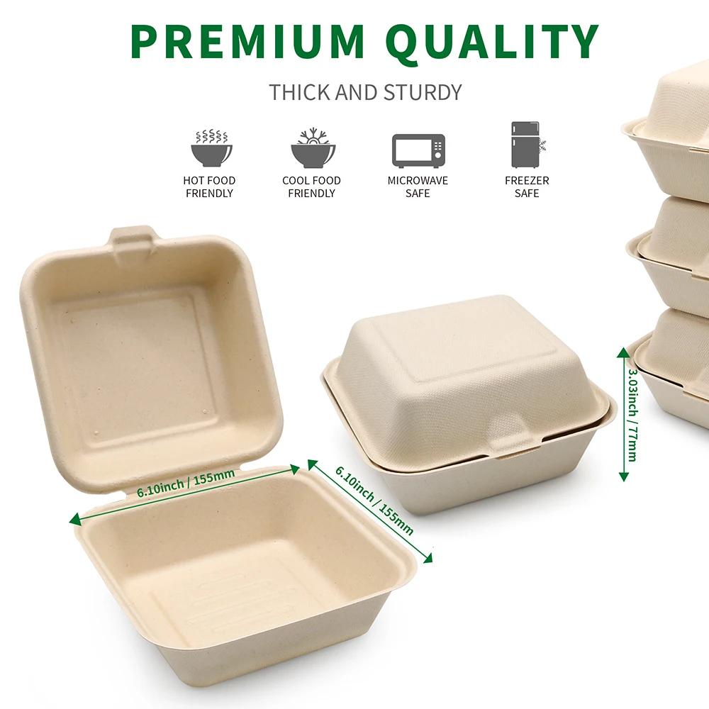 LuzhouPack Custom biodegradable take away food packaging supplies small takeaway containers