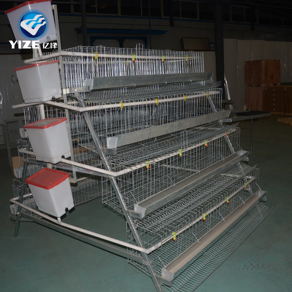 Folding Chicken Cage a Type Galvanized Broiler Breeding Cage Coops Hens Poultry Farm Equipment Factory Price