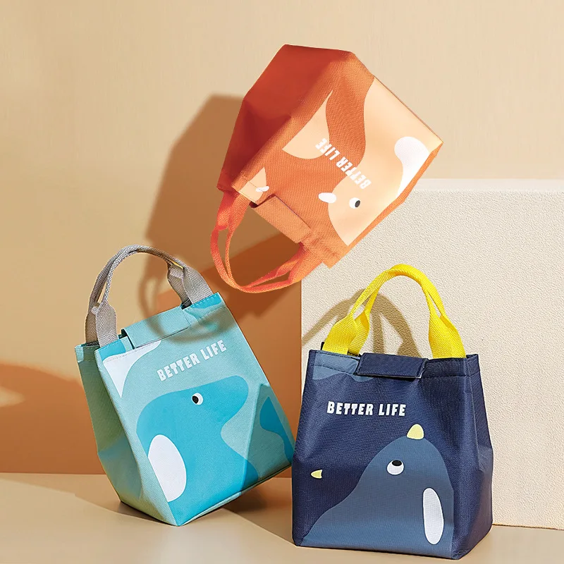 Custom cartoon handbag insulated outdoor cooler picnic bags for lunch