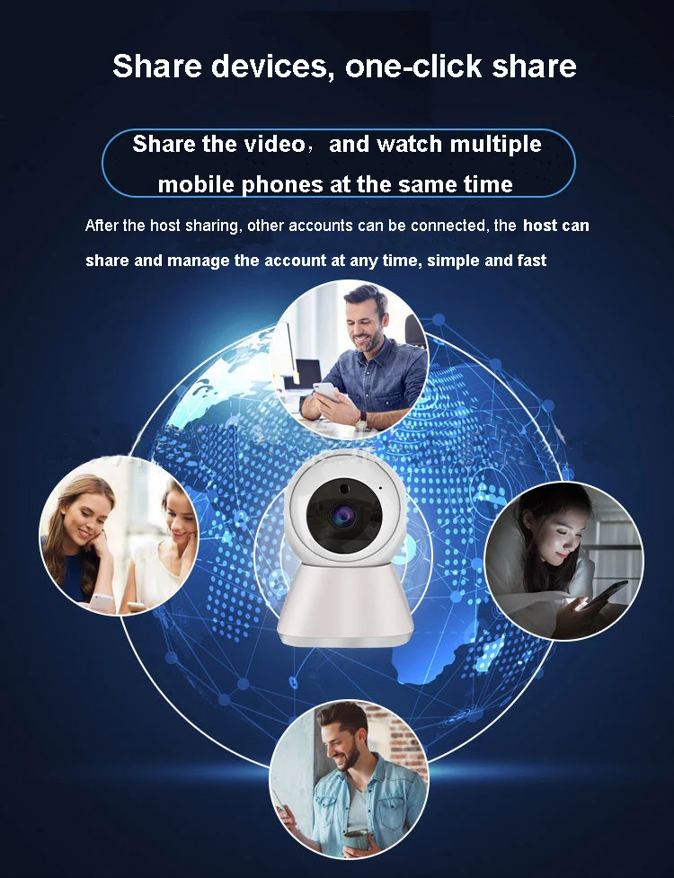 Monocular Shake Head Camera HD Night Vision Smart Wireless Phone Remote Control Network Home Surveillance Camera