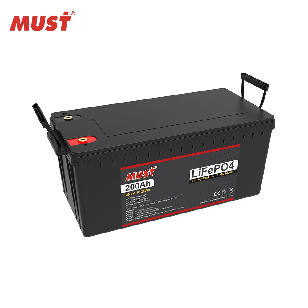 MUST Oem 3.2V 12V 12.8V 24V 48V Lifepo4 Battery 20Ah 100Ah 200Ah 280Ah Pack Lithium Ion