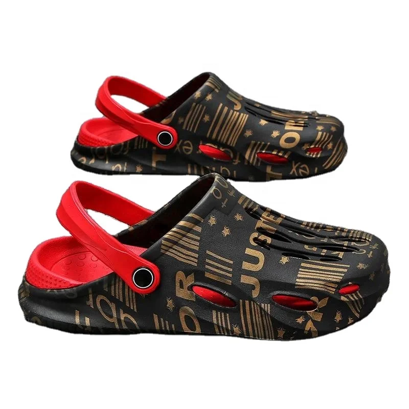 male slippers casual Summer Jelly Shoes Waterproof Men Beach Sandals Hollow Slippers Men Flip Flops