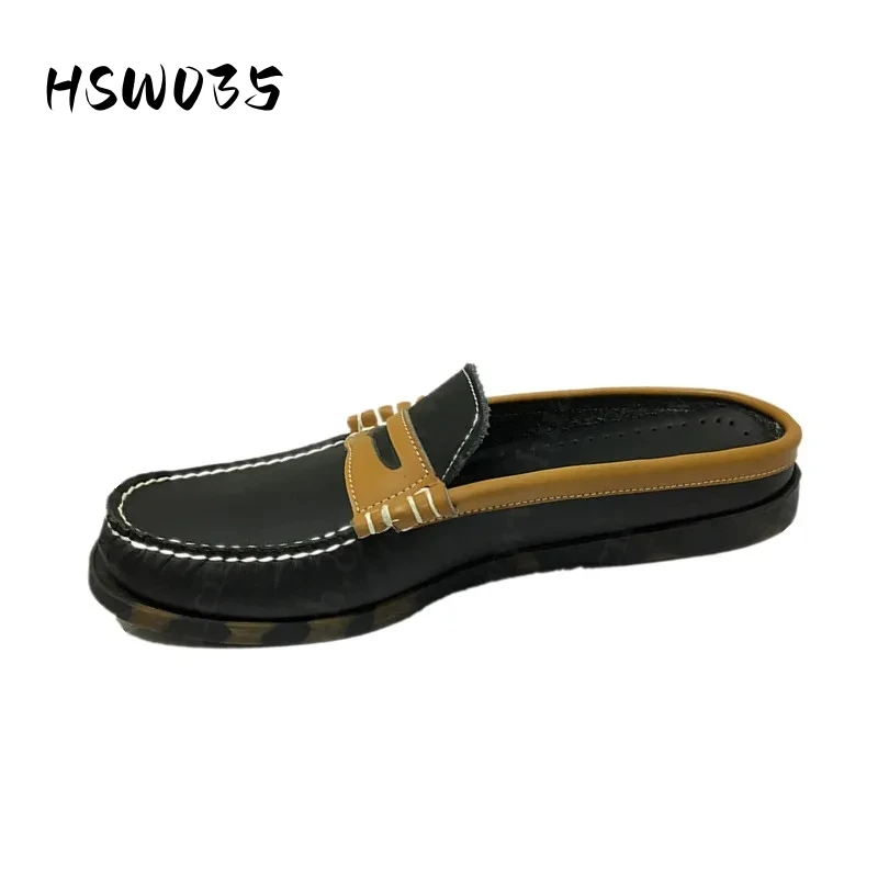 LXG,factory wholesale price natural cow leather boat shoes handmade durable rubber outsole peas shoes popular in Spain HSW035