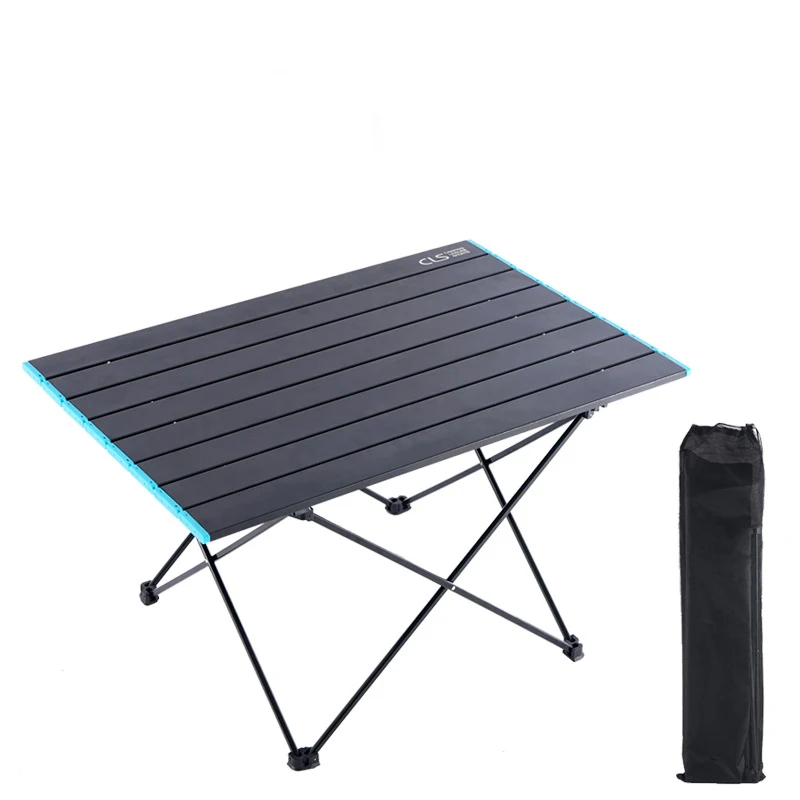 New outdoor portable picnic table self-driving camping aluminum plate table