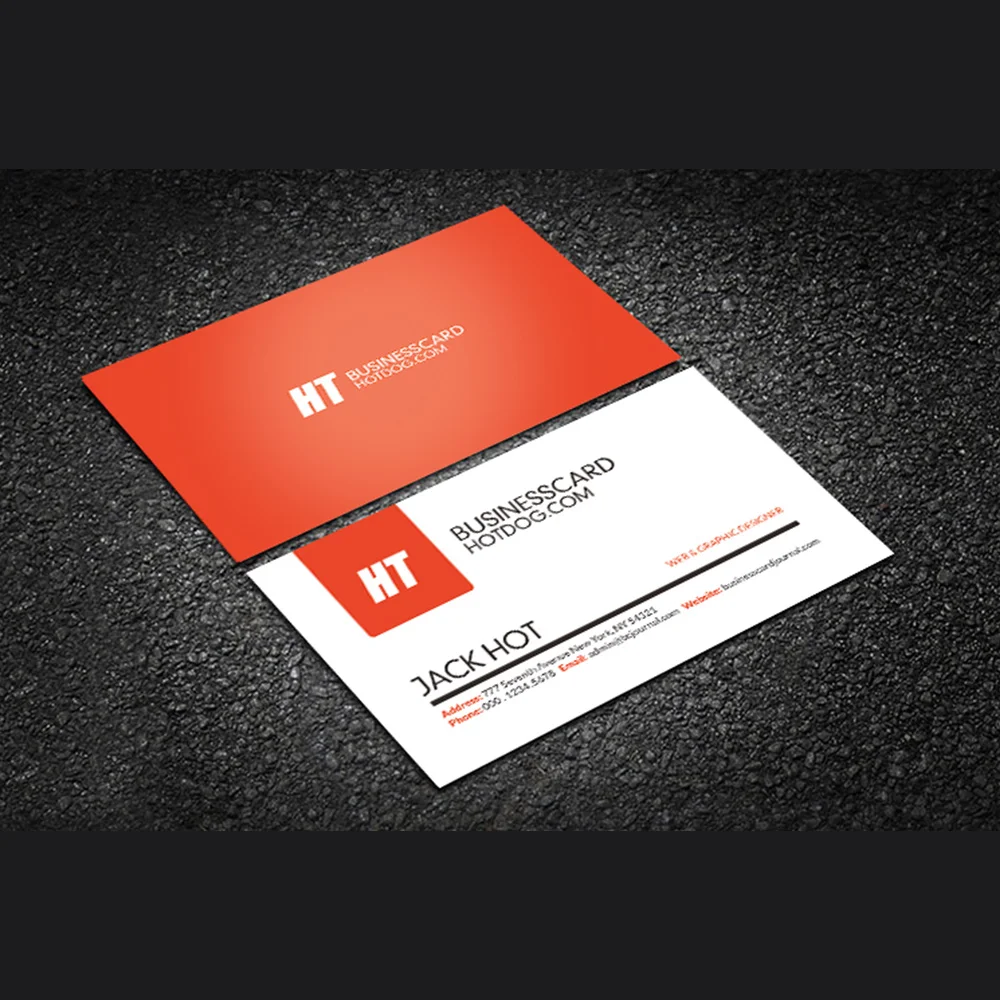 100pcs Free design custom full color double-sided printing 300G Surface lamination business card