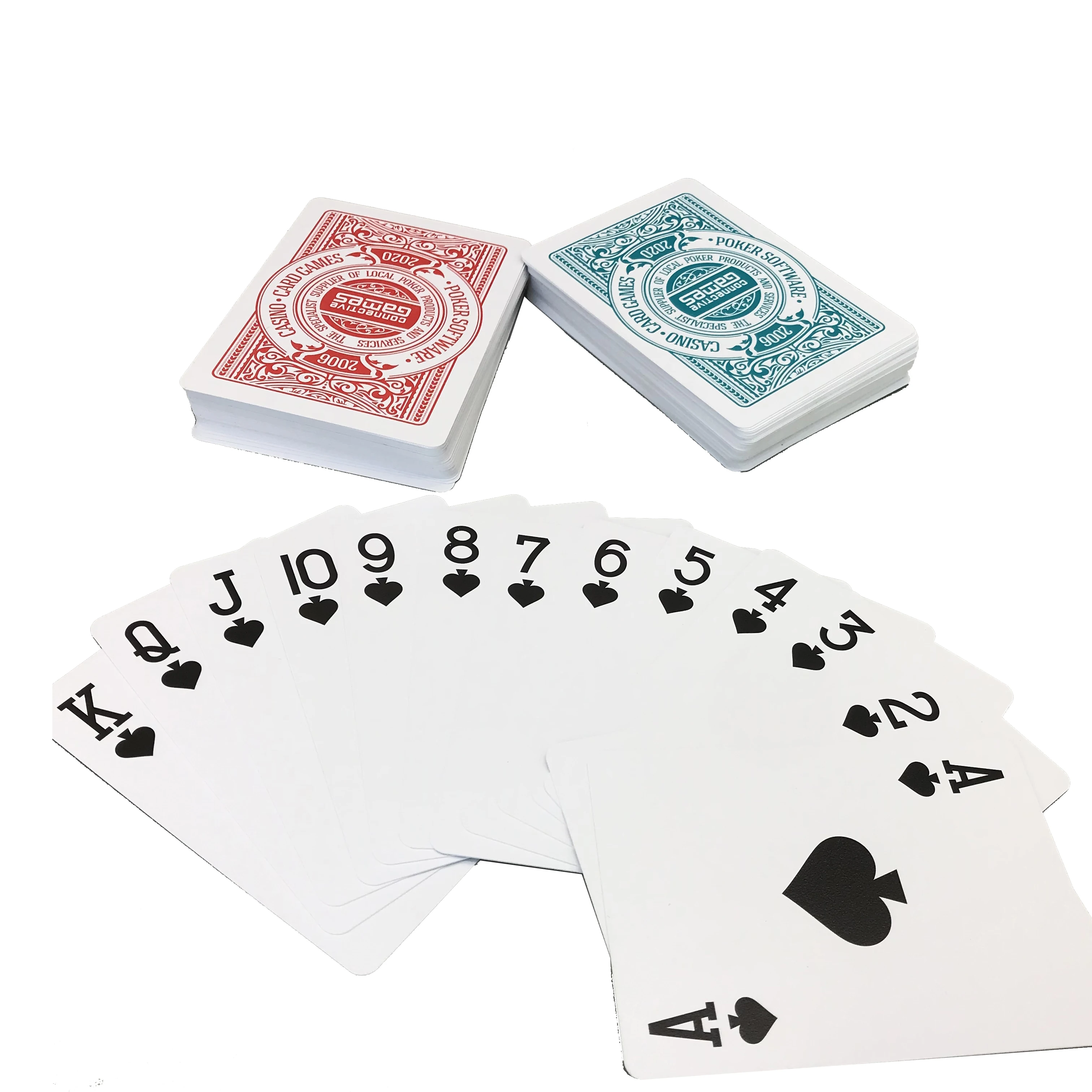 Plastic 2 color casino Spot wholesale large printing club items Texas board game poker plastic playing cards