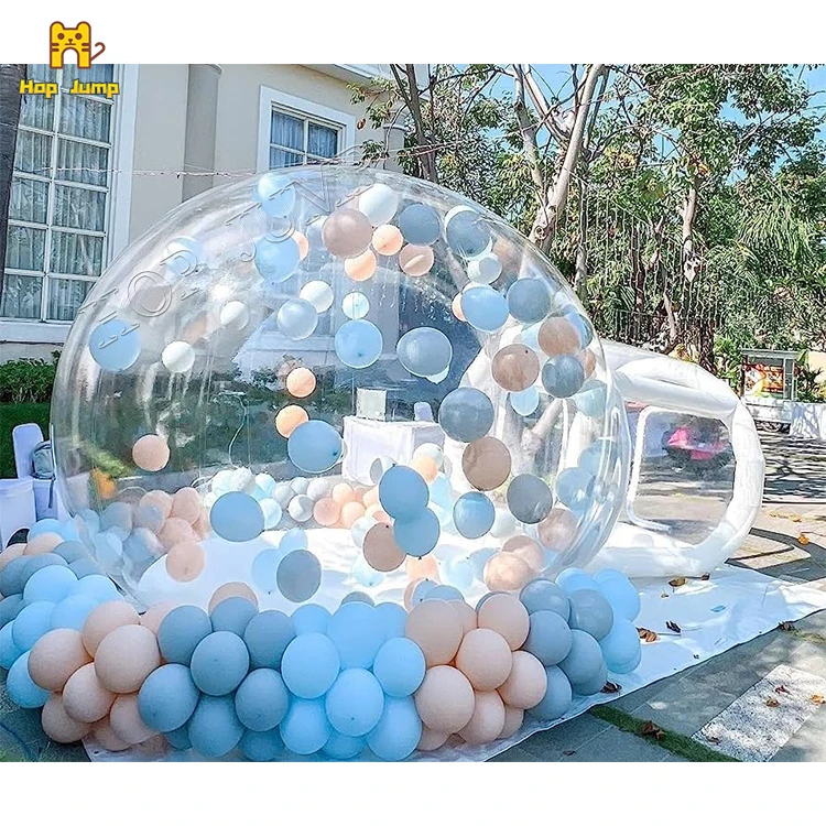 8ft Inflatable Bubble Tent House Outdoor Transparent Commercial Grade Tarpaulin PVC Tent Bubble Clear House with Blower