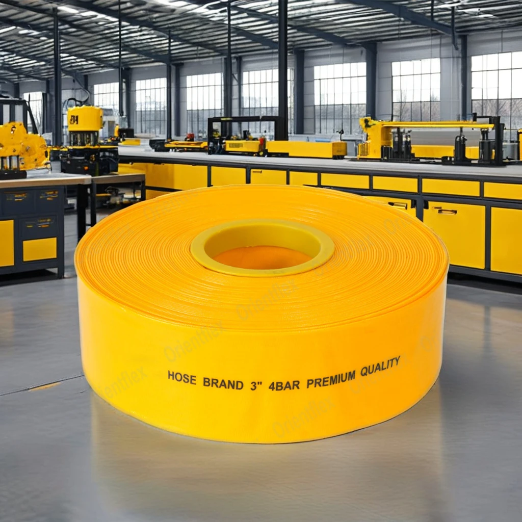 High-Durability PVC Layflat Hose 100m Length Connection Water Irrigation Agriculture Durable PVC Layflat Plastic Tubes