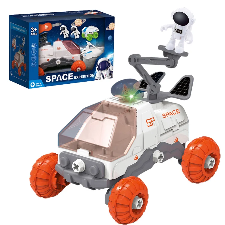 BGL Kids DIY Assemble Space Adventure Toys Space Mission Rocket Ship Shuttle Toys With Music & Light