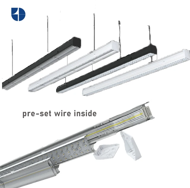 3000K-6000K Dali Aluminum Waterproof 40w Led Pendant Linear Light Aluminum Trunking Rail Led Pendant Lighting Led Linear Light