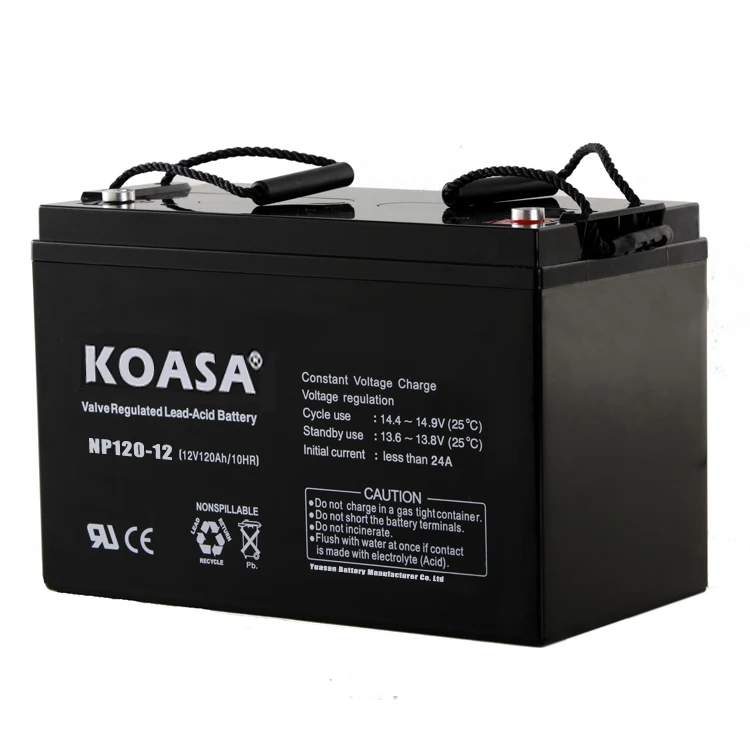 Высокопроизводительная батарея KOASA 12V120AH NP120-12AT свинцово-кислотная AGM для бытовой электроники