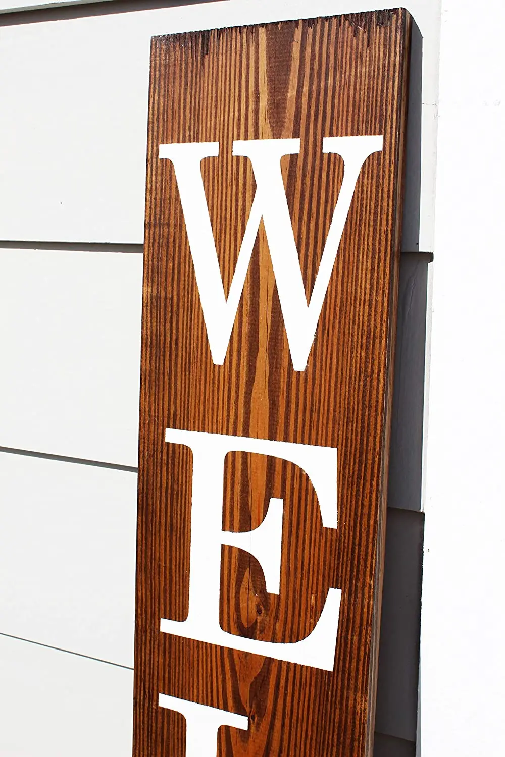 
Rustic Fixer Upper Farmhouse Wooden Welcome Sign for Front Porch 