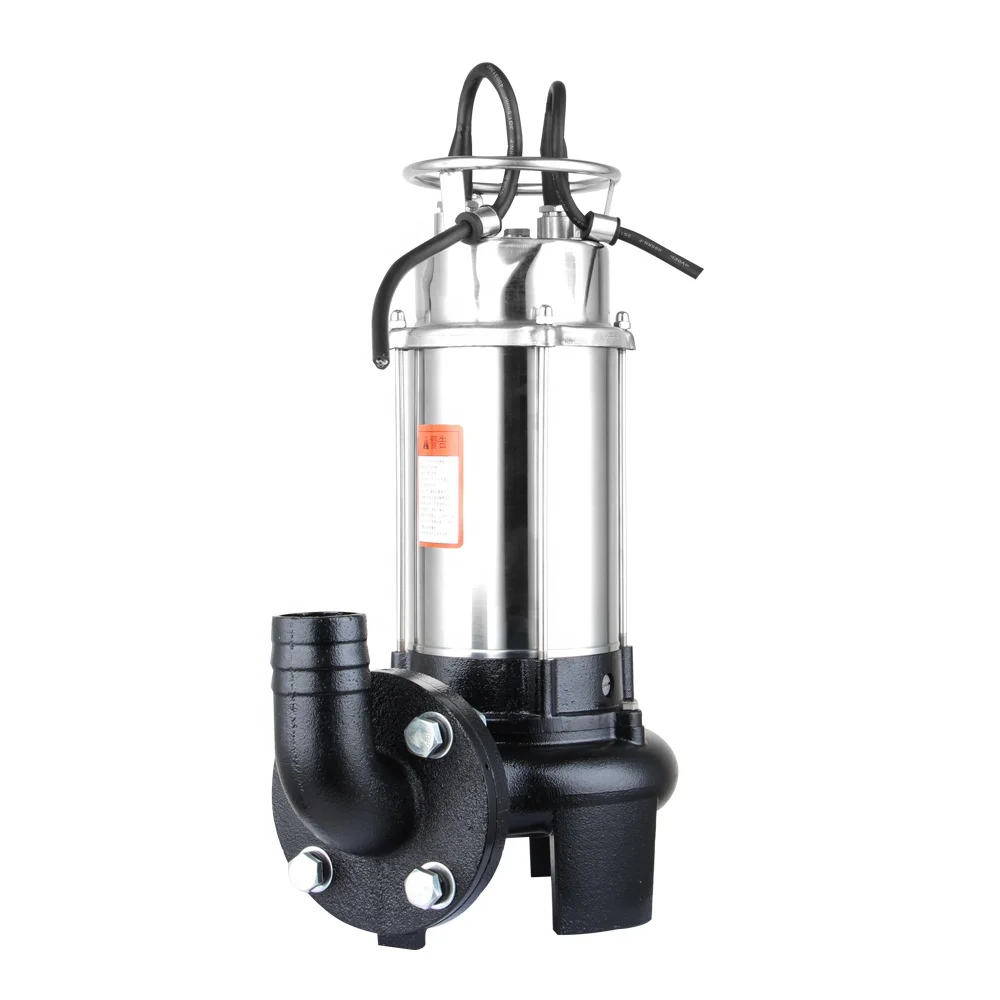 1.1kw automatic Electric Motor Stainless steel submersible cutting waste water sewage grinder pump