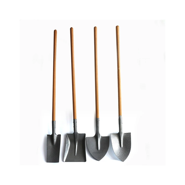 Handle Garden Agricultural Heavy Duty Round Shovel Square Spade Shovel Stainless Steel Long Wood Farming Shovel OEM,ODM 15IN ISO