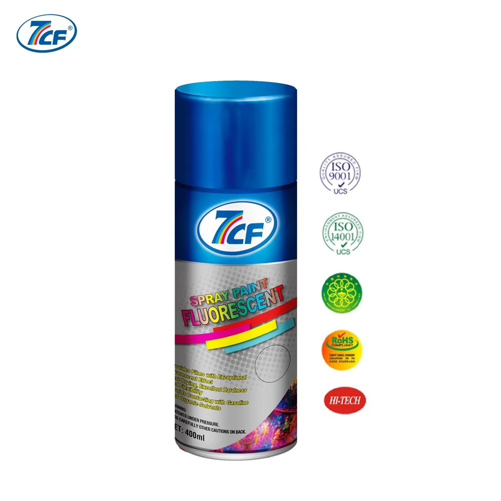 7CF Cheap Graffiti Colour Iridescent Spray Paint Acrylic Car Care Aerosol Fluorescent Spray Paint