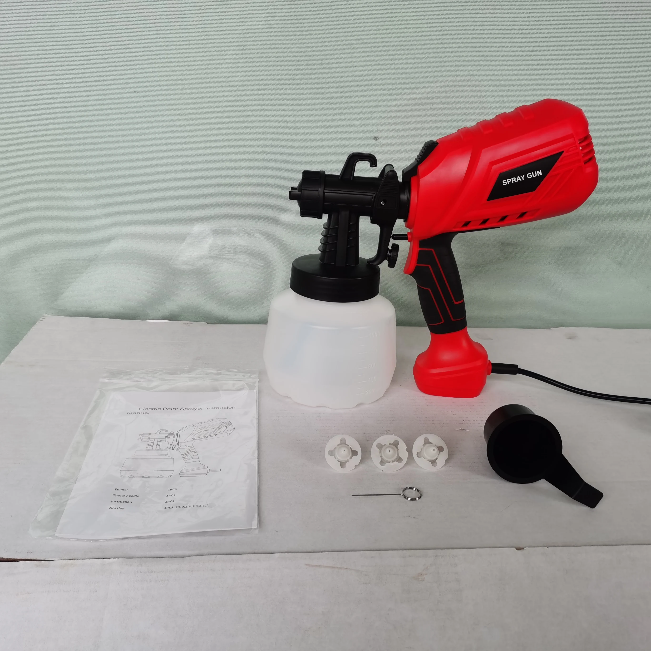 500W Paint Sprayer Gun HVLP Hand Held Electric Spray Gun Machine 800ml Ningbo Manufacture