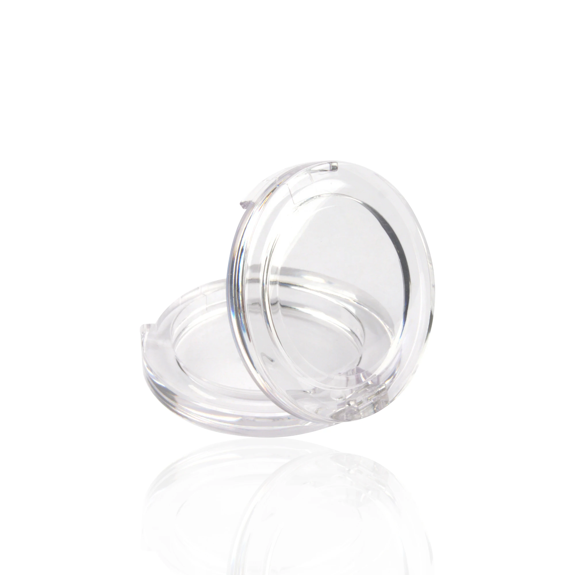Wholesale Round Transparent Empty Single Color 5g Blusher Case Private Label Compact Eyeshadow Blush Case 3g Custom Logo