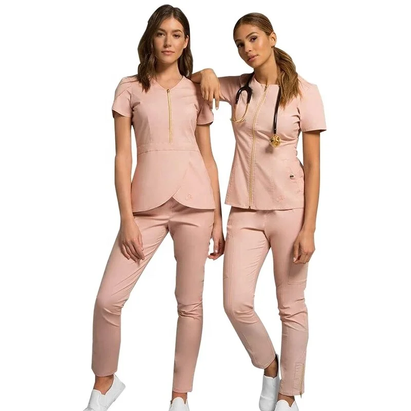 2024 Classic Jogger Scrubbing Stretch Scrubs Medical Uniforms Women Medical Scrub Hospital Nurses Dress Uniform