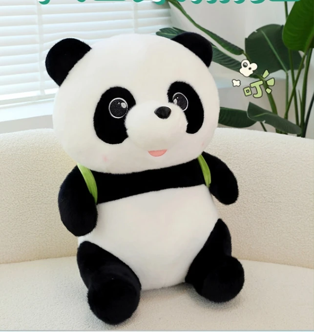 Quality custom Kawaii Bamboo  Panda doll Cute Plush Panda Stuffed Animal Toy For Kids Birthday Party Gifts