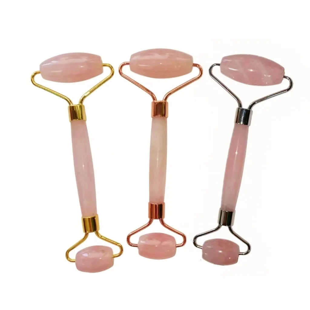 Face Roller Jade Jade Roller Face Massager Roller Gua Sha Facial Massage Natural Pink Massager Face Slimming Gift