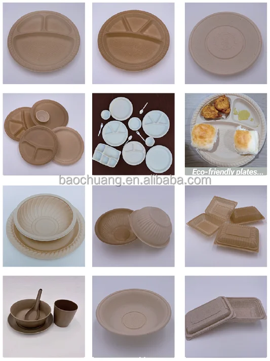 Factory Direct Sale Disposable Straw Lunch Box Clamshell Box Tableware Making Machine