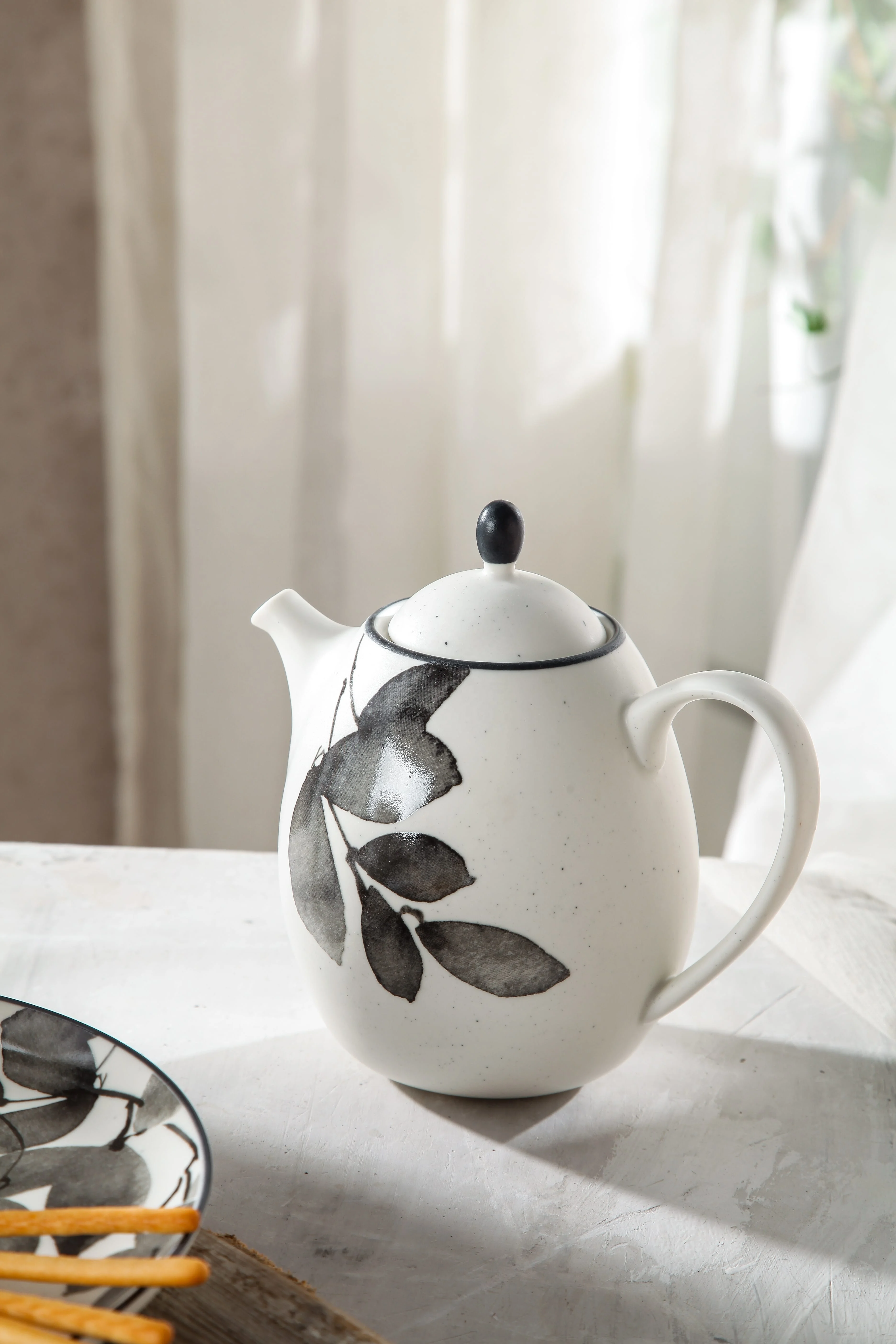 China porcelain wholesale table ware dinner set dinner plate ceramic  leaves table tea set