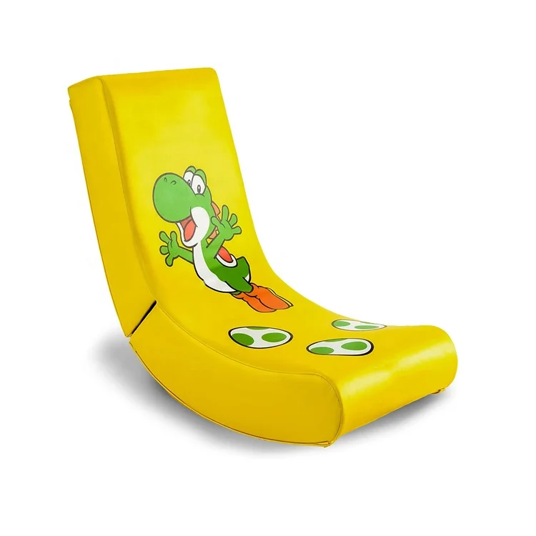 Custom Russia Official Video Rocker Yellow Black Leather Bluetooths Speakers Gaming Stuhl Space Saving Foldable Floor Gaming Cha
