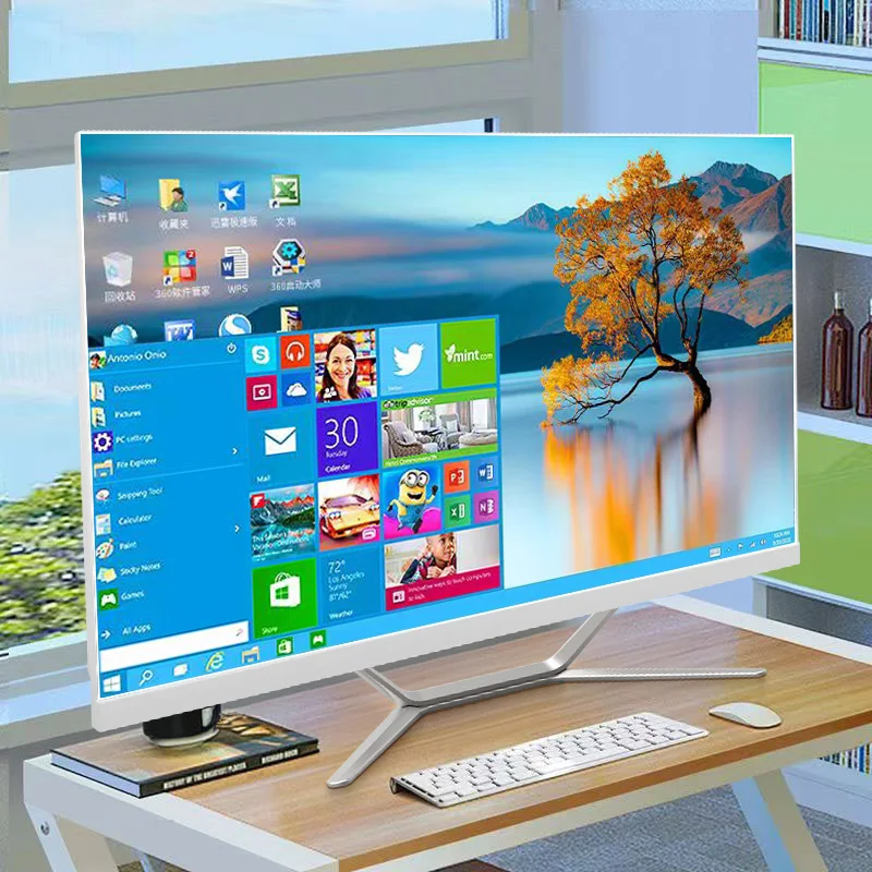 2024 новый игровой настольный компьютер 24 Дюйма В моноблоке i7 i5 i3 AIO Business Gamer 2K