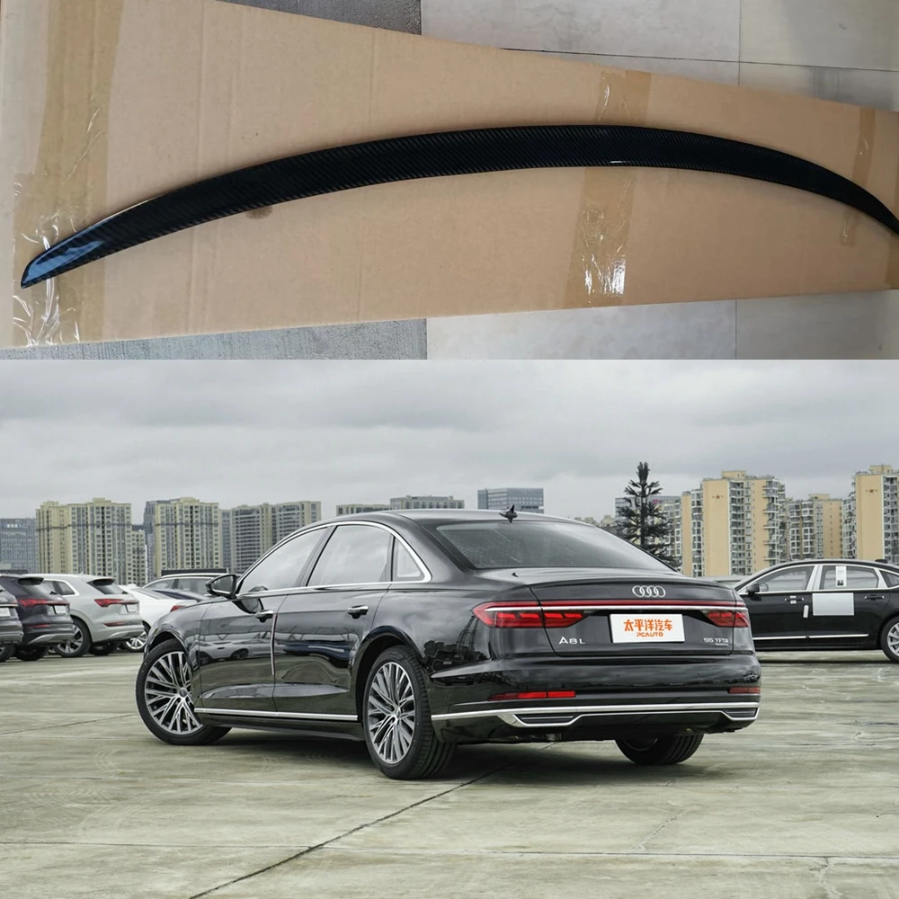 FRP+Carbon Fiber Spoiler For AUDI A8 S8 RS8 Sportback Coupe 2018 2019 2020 2021 Wing Lip Spoilers Car Accessories