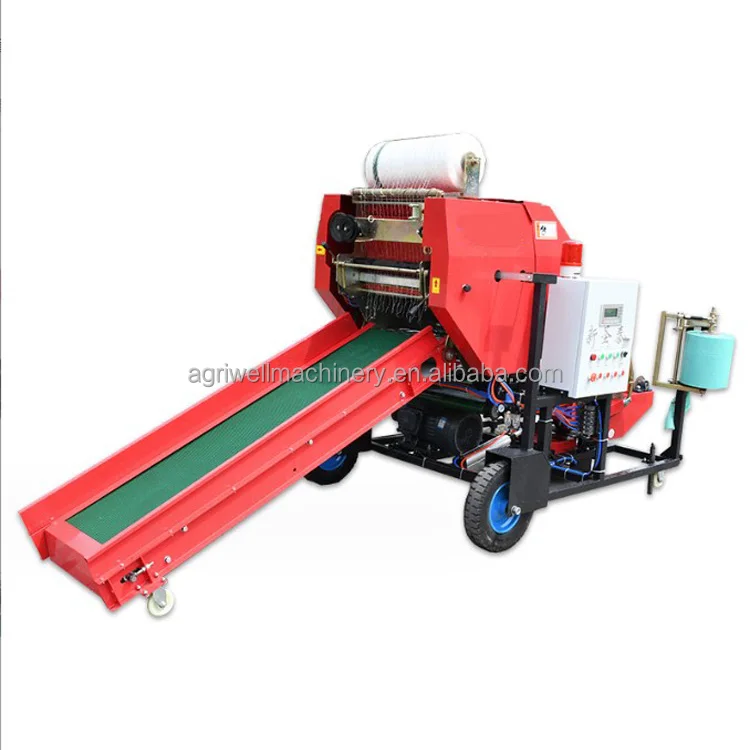 Forage silage wrapping machine Fully automatic corn straw baling and wrapping machine Used on Farms with Essential Motor