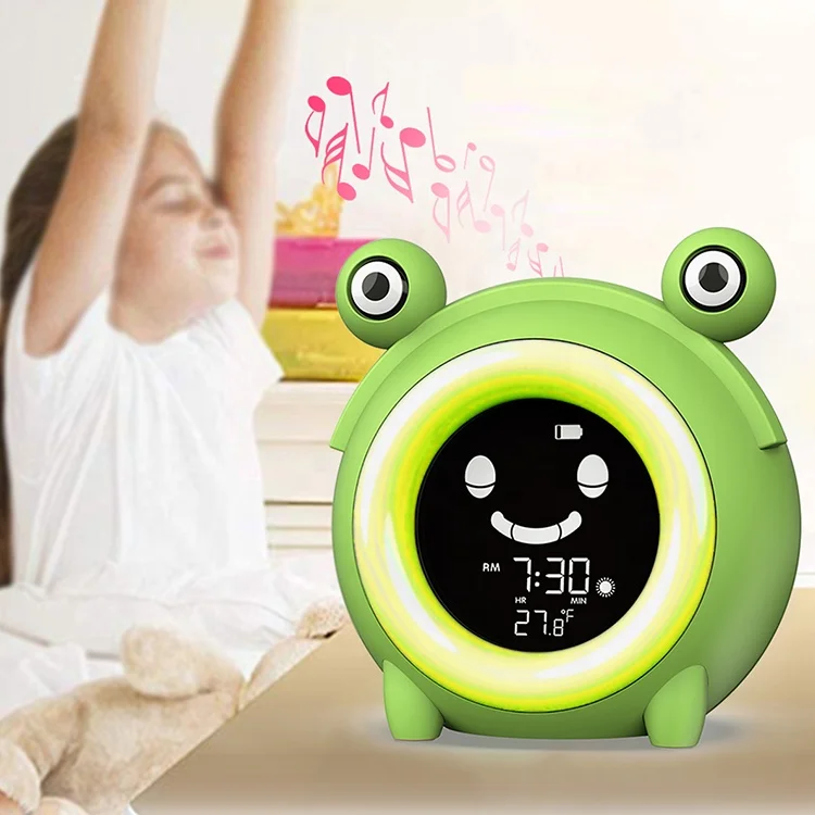 New design smart digital led decorative sleep trainer Children alarm clock bedroom night light for kids