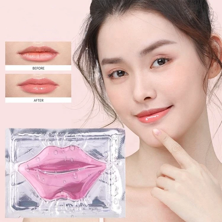OEM Lips Care Crystal Patch Masks Sheet Rebranding Cosmetics Wholesale White 24K Gold Pink Hydrogel Collagen Lip Mask