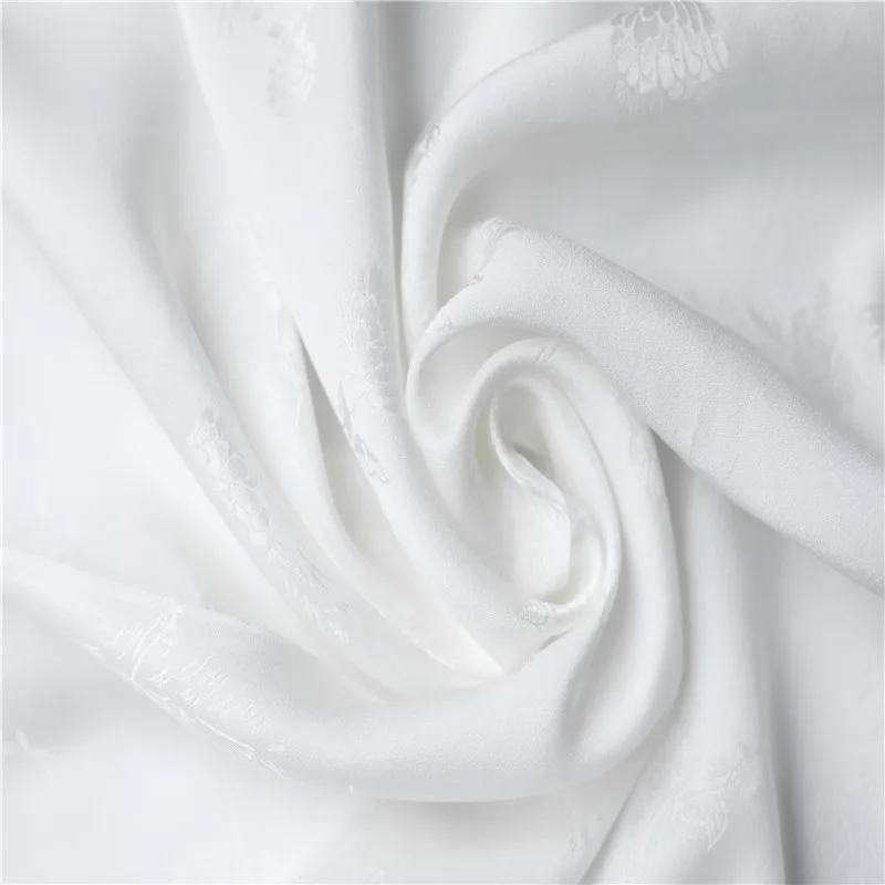 Китайский поставщик шелковой ткани, Лидер продаж, 114 см, 100% жаккардовая шелковая ткань с цветочным принтом